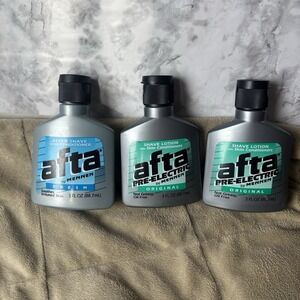 LOT OF 3 AFTA PRE-Electric By Mennen Shave Lotion 3 FL OZ (88.7 ML) EACH OPENED!